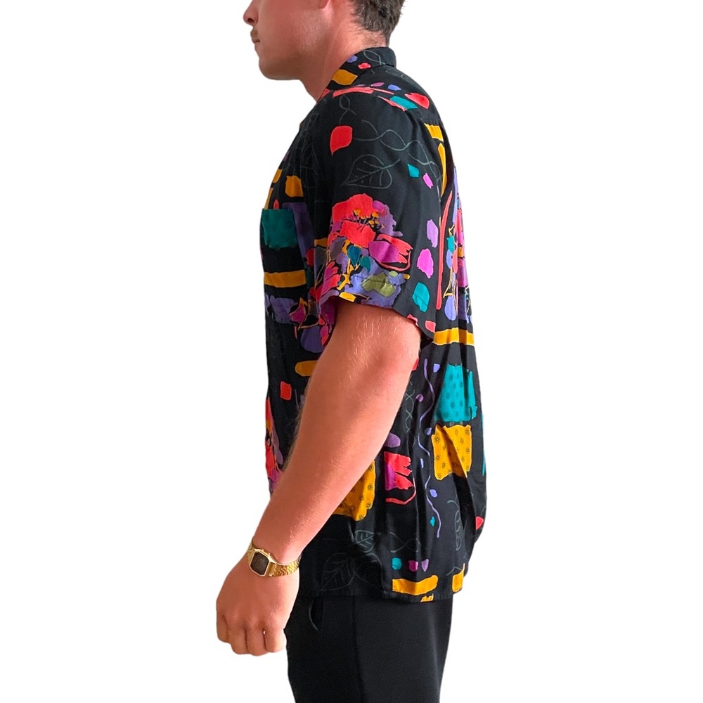 Retro Geometric Button Down - image 3